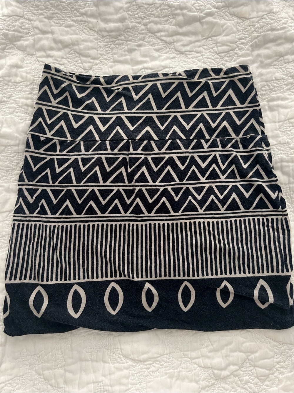 BDG Black and White Geometric Mini Skirt